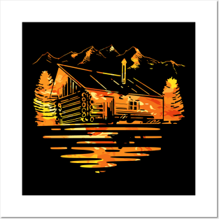 the mountain cabin Posters and Art